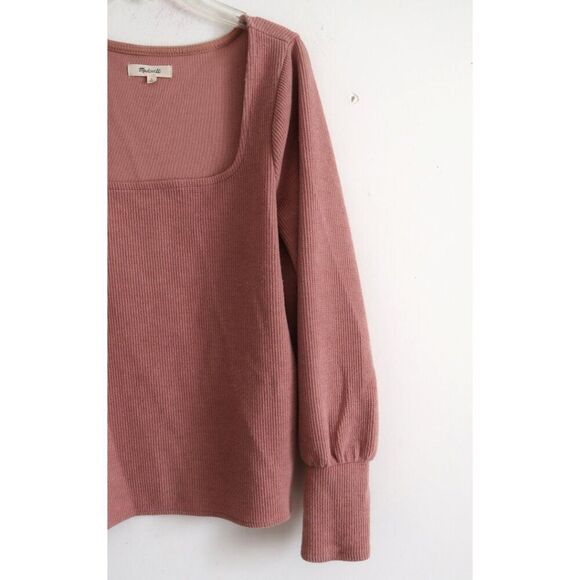 Madewell Pink Knit Long Sleeve Top - Size Large - Picture 2 of 8